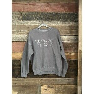 Full Tilt Men's Skeleton Skateboard Pullover Sweatshirt Large Black Crew Neck